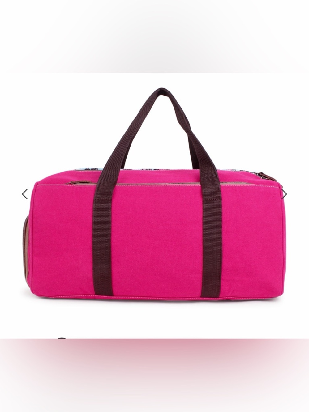 Sixtease Up-cycled Canvas Duffle Bag Leopard Print Adjustable Shoulder Strap - Picture 8 of 11